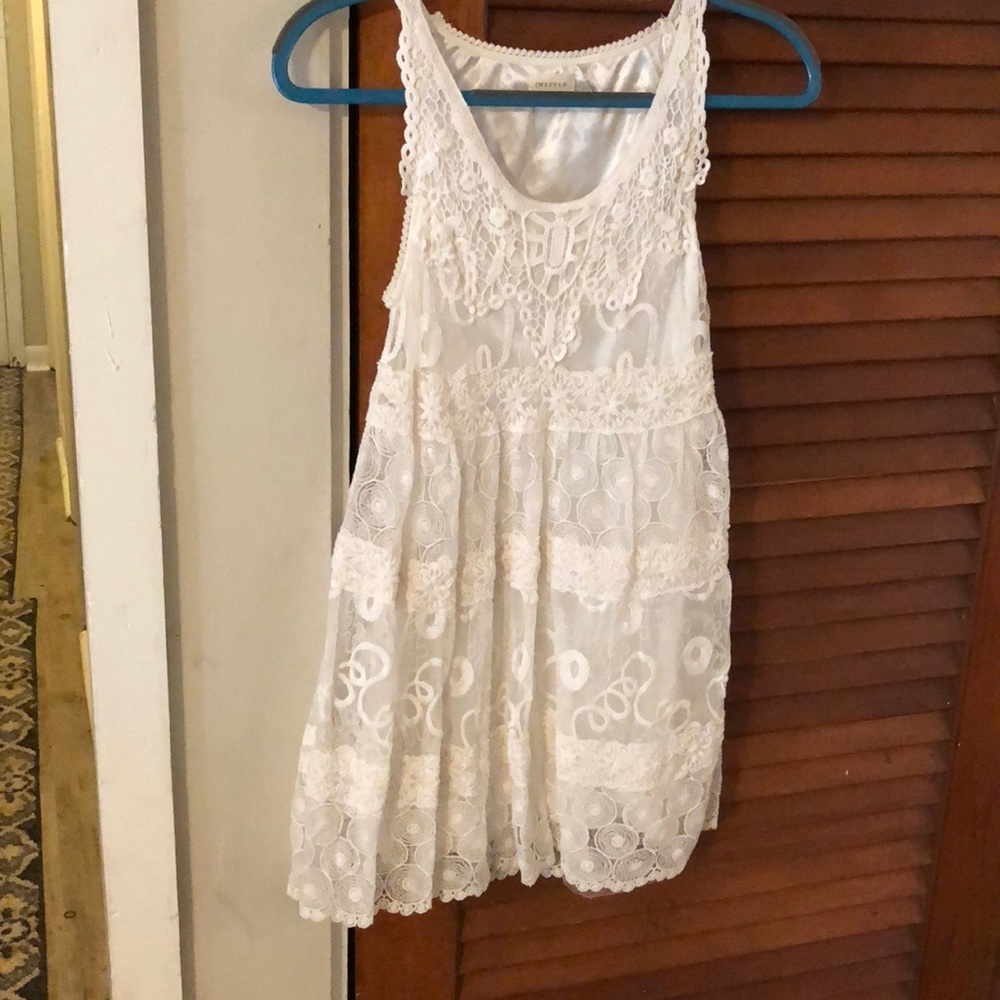 Lacey, white dress!